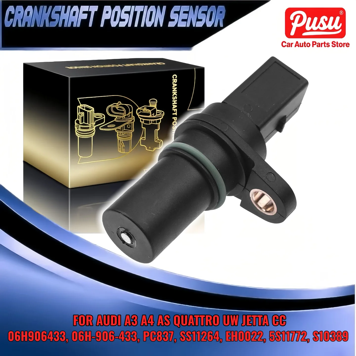 

Engine Crankshaft Position Sensor 06H906433 SS11264 EH0022 for Audi A3 A4 A5 Quattro VW Jetta CC Tiguan