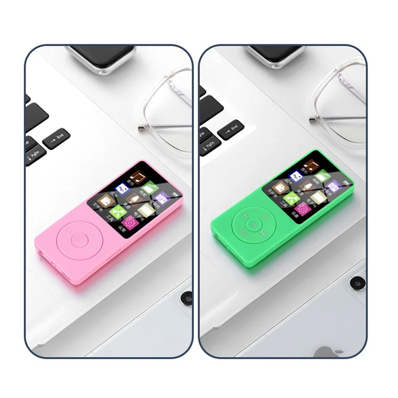 مشغل MP4 MP3 بلوتوث 160X120px Mini Walkman Student 1.8 بوصة شاشة 64G بطاقة توصيل مشغل موسيقى رياضي، متين E