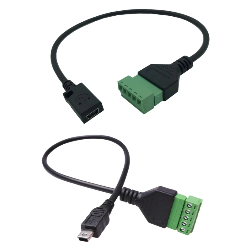 Q6PA Mini USB 5Pin To 5Pin Terminal Adapter Cable Not Needed Welding Perfect For DIY Circuits Home Entertainment Systems