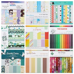 12 Sheets Vintage Flower Paper Pad 6X6Inch Scrapbooking Background Single Sided Patterned Cardstock for Card Making Diy Craft