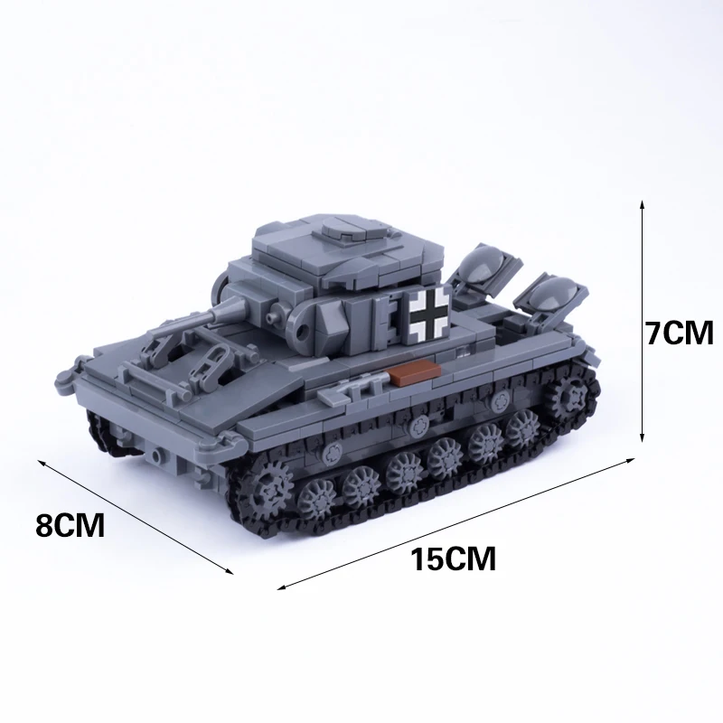 WW2 German Panzers IV Tank Building Blocks Army Soldier Figures Armored Vehicle Gun Weapon Airplane Cannon Model Bricks Toys Boy