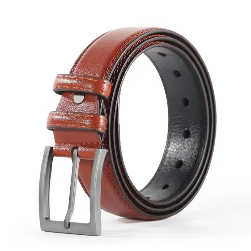 Ceinture en cuir PU pour hommes, sangle de jeans décontractée, designer de luxe, broche en alliage, environnement masculin