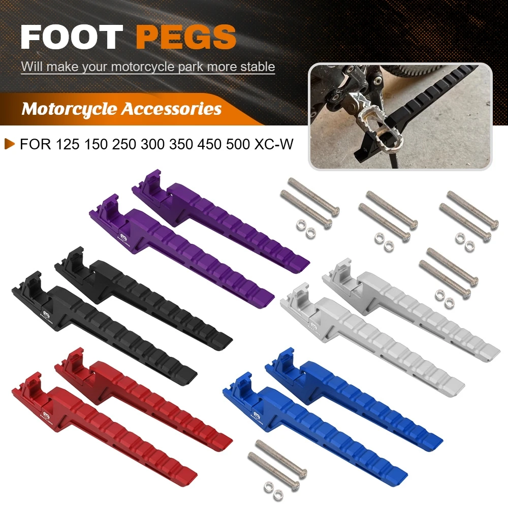 

For 125 150 250 300 350 450 500 XC-W 300 XC-W SIX DAYS Motorcycle Accessories CNC Enlarged Foot Rest Wide Fat Foot Pegs Pedals