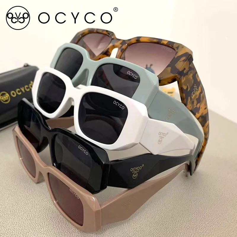 OCYCO Punk Designer Classic Square, European and N Style Ladies Sunglasses Women Vintage Irregular Square Ladies Sun Glasses Men