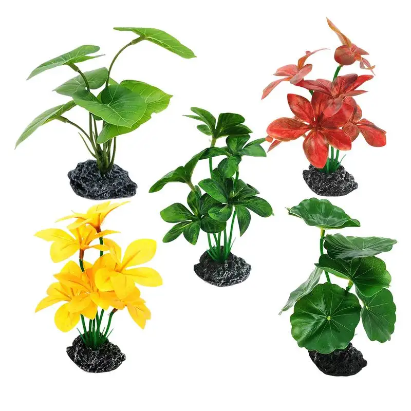 Akvaryum yapay bitki 5 adet balık tankı dekor yeşil bitkiler yapay deniz yosunu dekor akvaryum simülasyon yapay su için