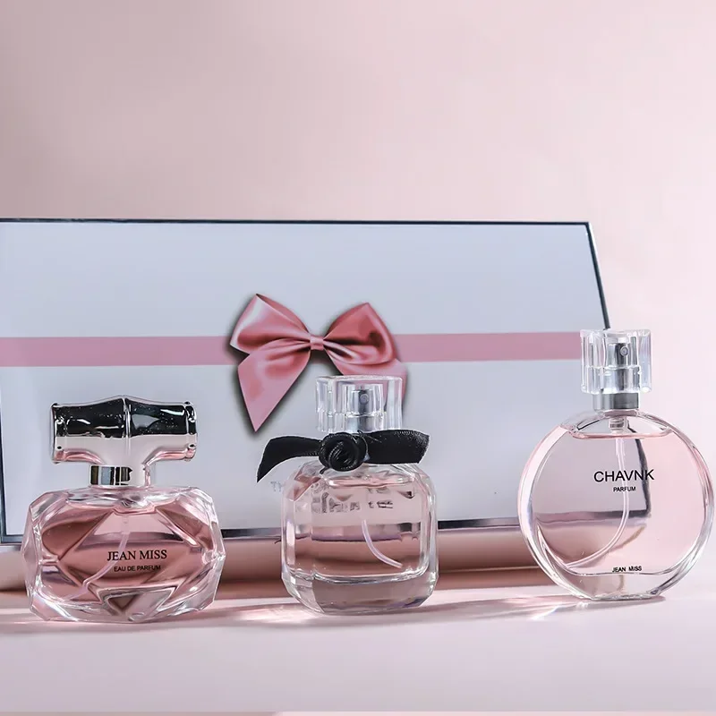 30ml x 3PCS Eau De Parfum Set Feminino Spray Fresh Light Scent Floral Fruity Chypre Notes LongLasting Women Perfume Gift Box