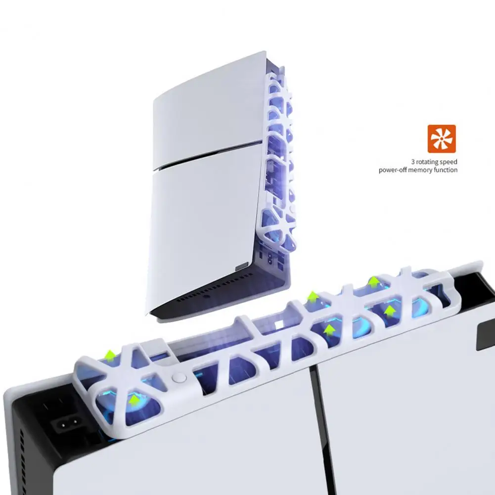 Quiet Cooler Fan Efficient System Efficient Game Console Fan with Low Noise Strong Wind for Ps5 Slim Usb Plug-play Radiator
