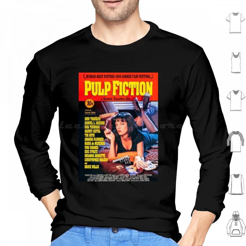 The Pulp Movie Hoodie cotton Long Sleeve Old Gangster Vintage Films Old Classic Gangster Films Old Vintage Gangster