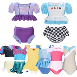 Little Girls Summer Beach Outfit  Swimming Baby Bathing Suit Kids Swimwear Bikini Swimsuit Children Princess Costume