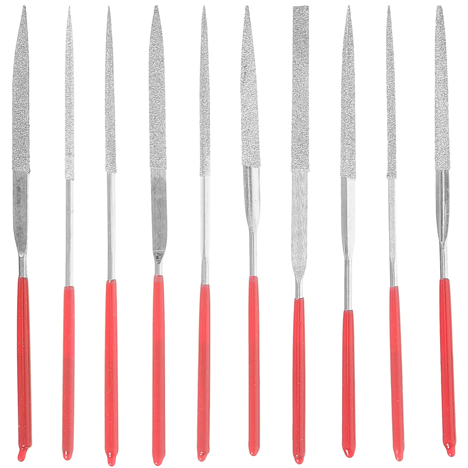 1Set Mini Diamond File Set Multi Functional Jeweler Needle Metal Wood Glass File Fine Precision Jewelry Craft Tools Portable