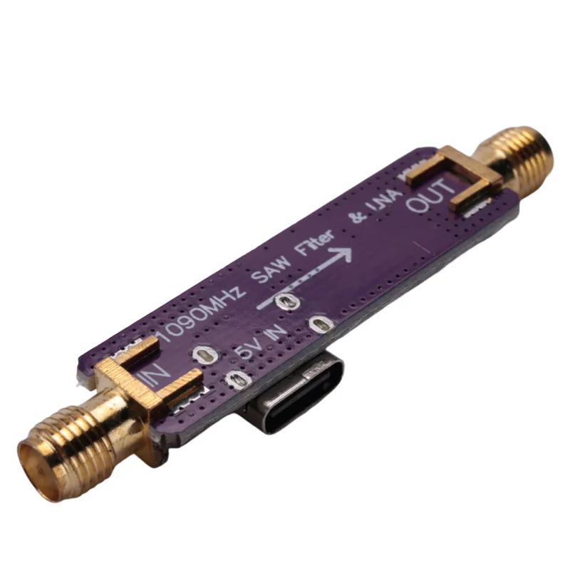 

B24B 3X 1090 МГц 1,09 ГГц ADS-B Активный фильтр SAW и источник питания LNA 5 В малошумящий усилитель