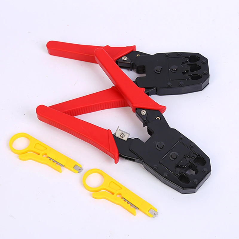 

Carbon Steel Triplex Network Cable Pliers Manual Crimping Pliers Terminal Crimping Pliers Computer Network Maintenance Tools