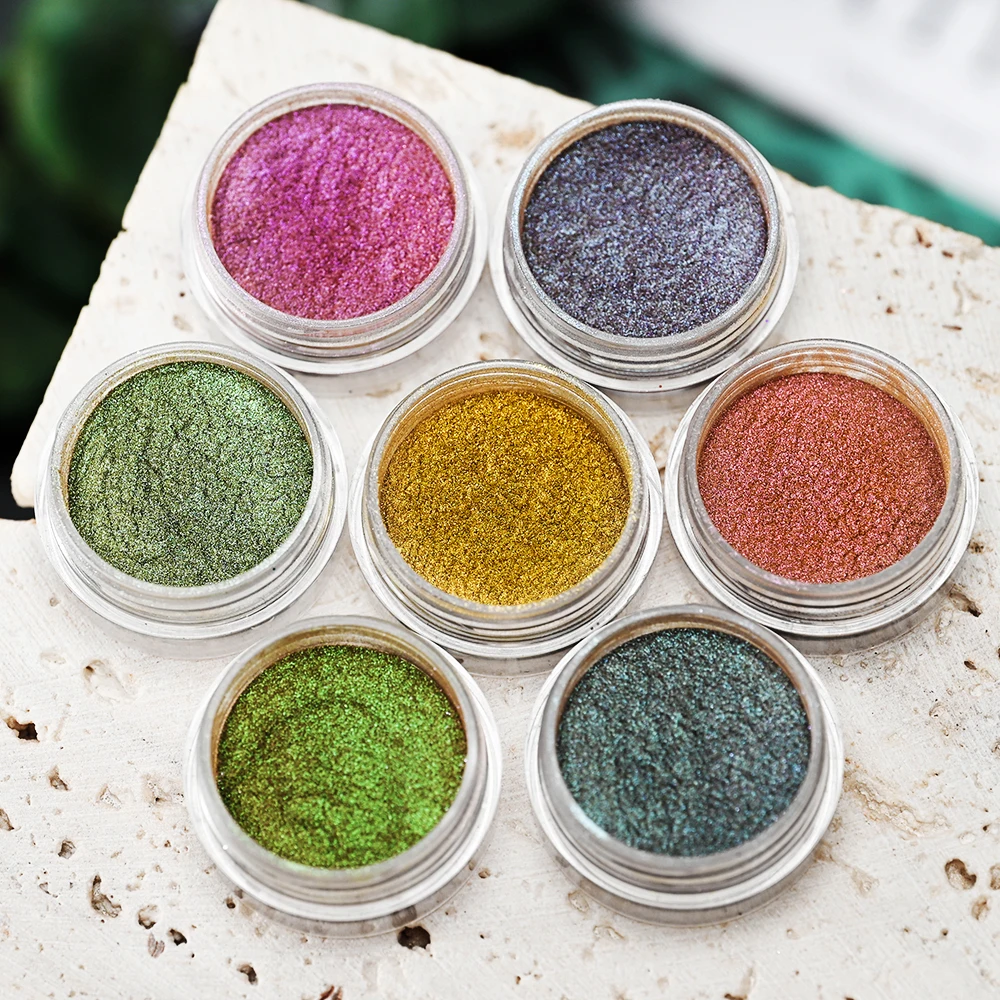 Odblaskowy koc magnetyczny proszek do paznokci Glitter Chameleon Cat Eye Powder Pearl Pigment do lakieru żelowego UV Chrome Dust Nail Supplies