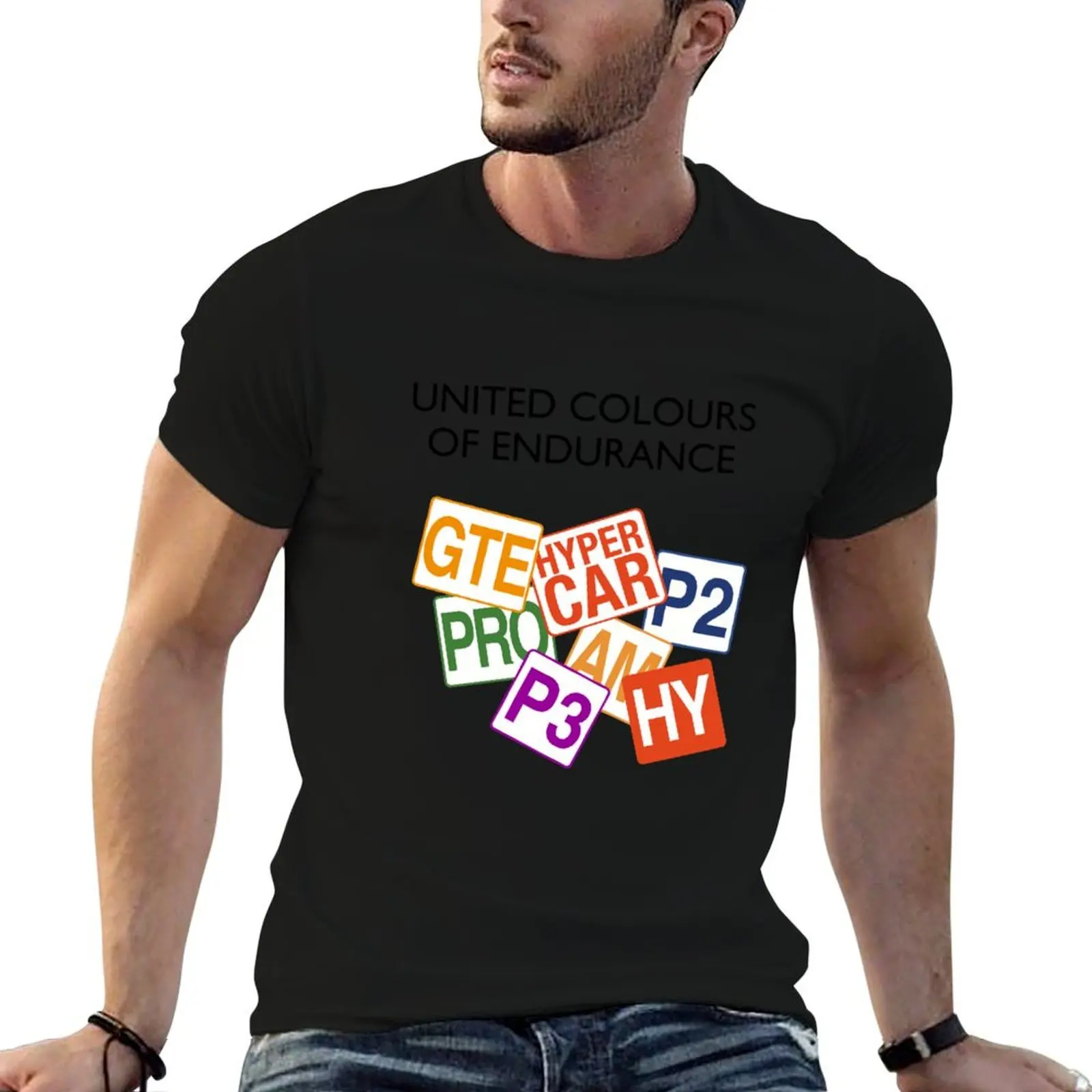 United Colours of Endurance Racing - Hypercar T-Shirt Simple Casual Short Sleeve Cotton T-Shirt