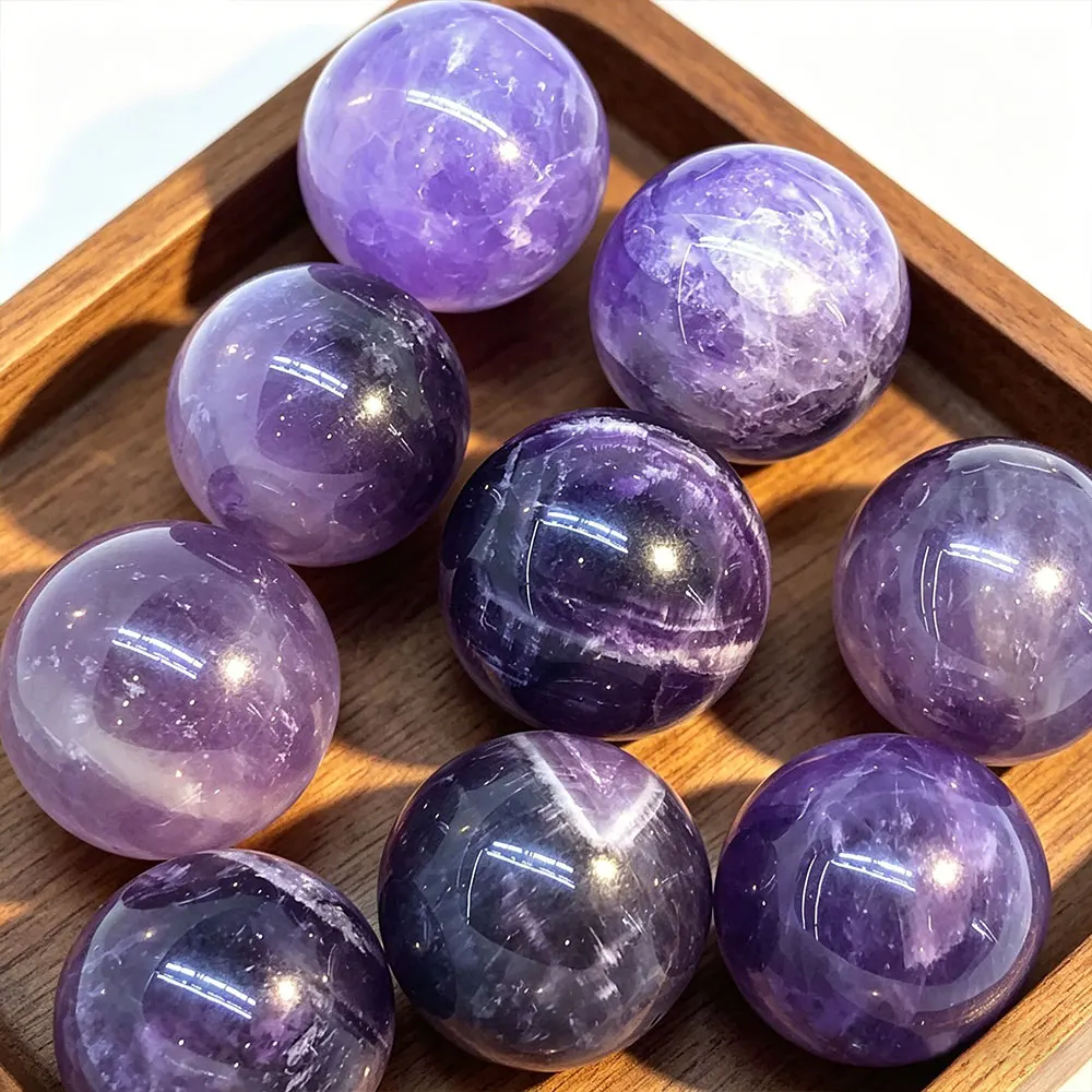 

1PC Natural Amethyst Crystal Sphere Crystals Stones Reiki Healing Quartz Chakra Gemstone Mineral Specimen for Home Decoration