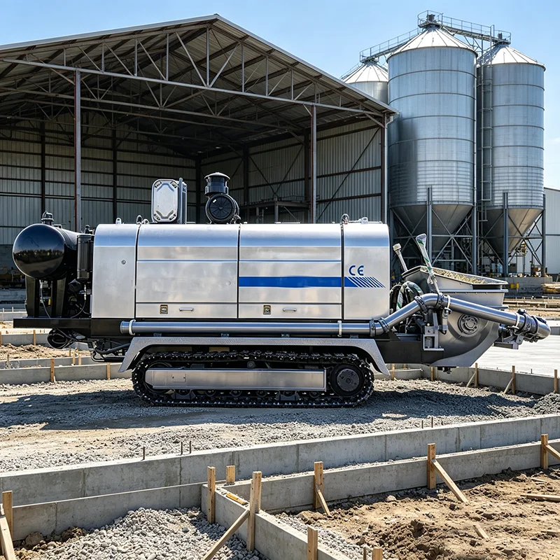 Concrete Line Pump Mobile Trailer Concrete Pump with Complete Spare Parts