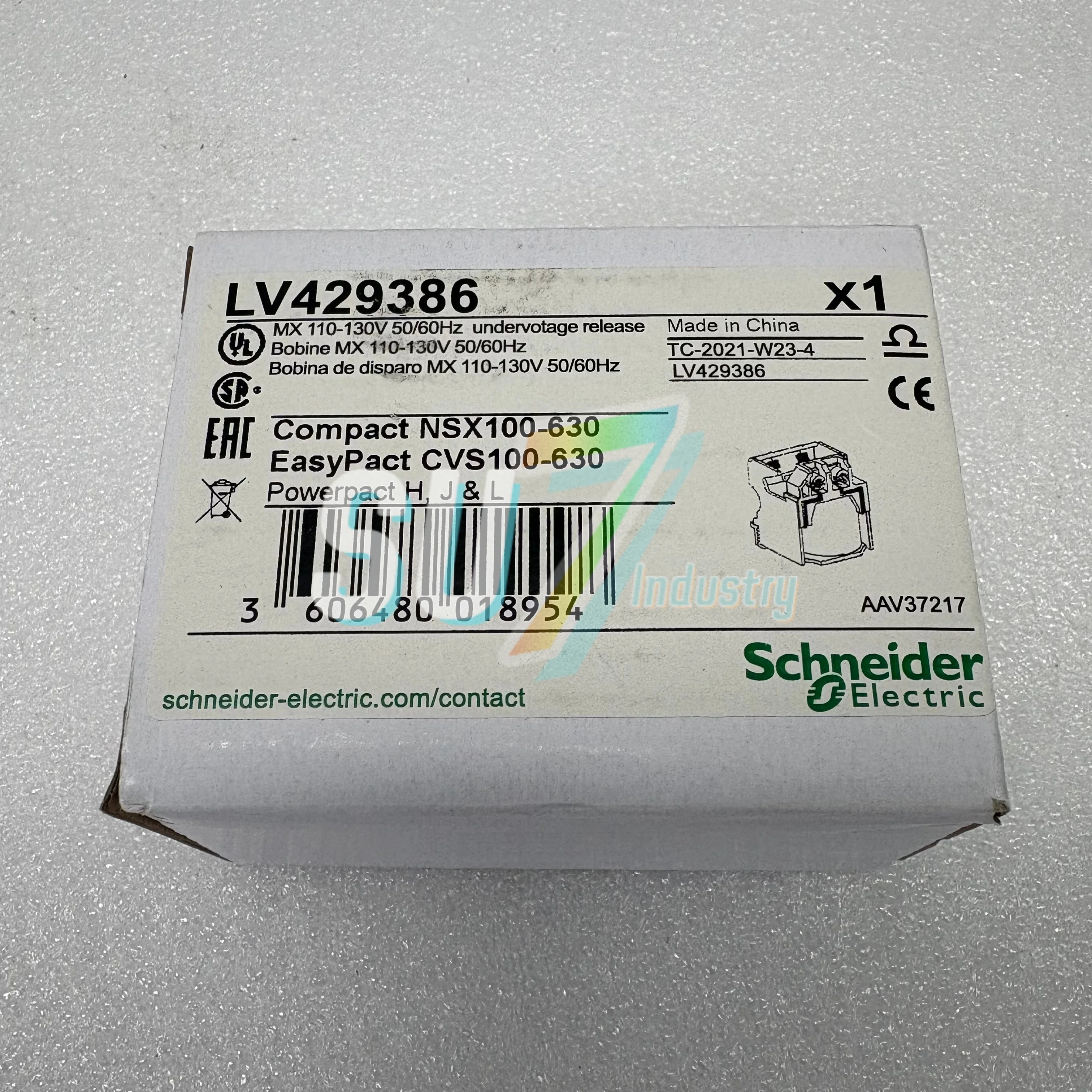 100% New LV429386  110-130V Circuit Breaker Shunt Coil