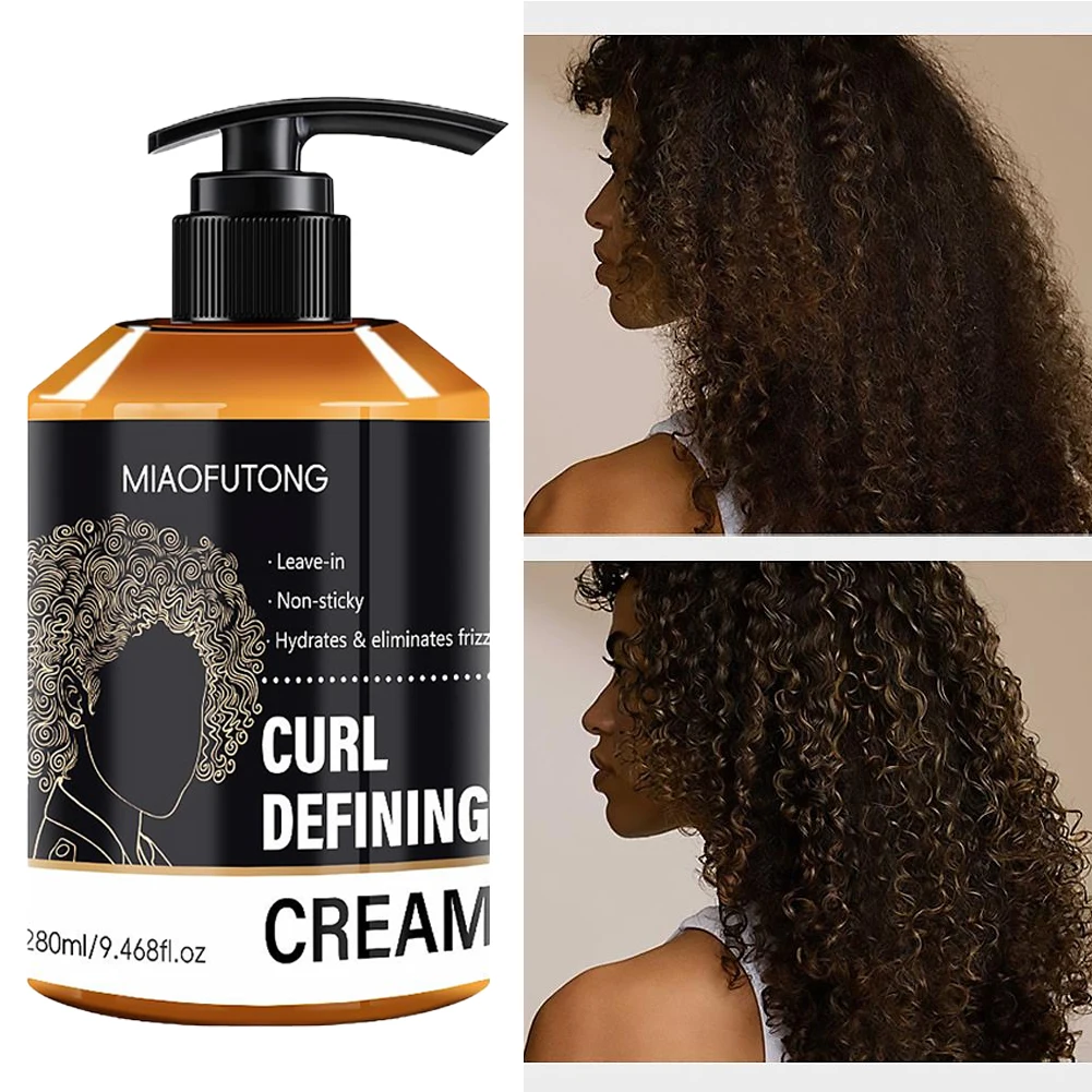 280ml New Curl Defining Cream Enhancing Theelastic Shine Of Curls Moisturizing And Silky Formula Fluffy Shaping For Hair Styling
