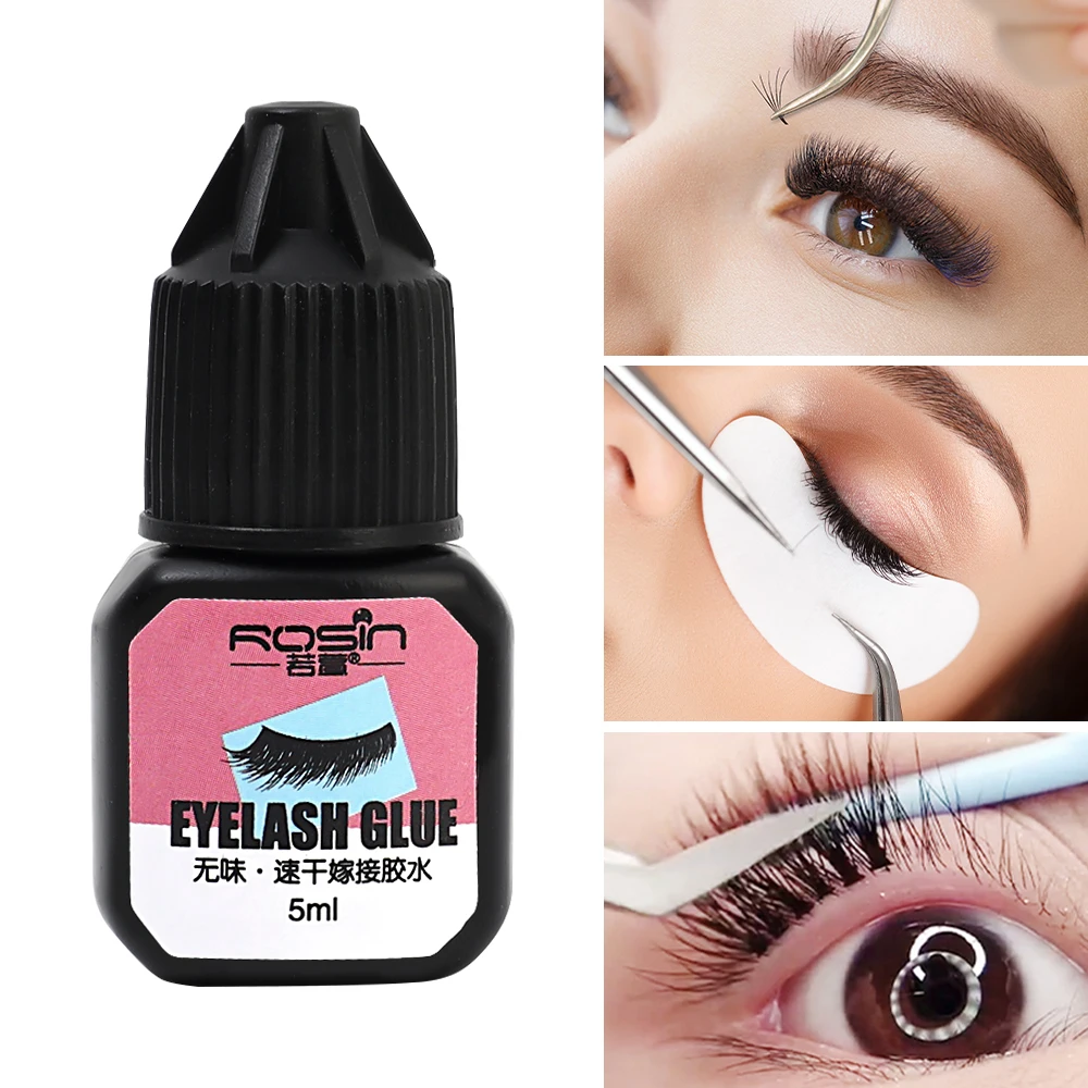 5ml Eyelash Extension Glue Waterproof No Irritation Quick Drying Lasting Grafting False Lash Glue Semi-Permanent Adhesive Makeup