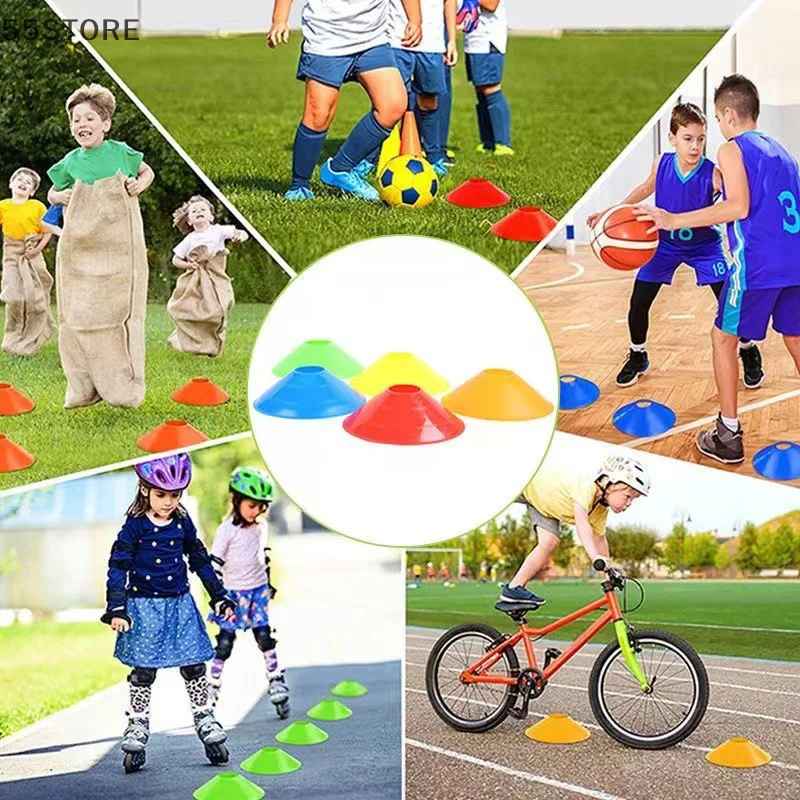 5 Buah Penyangga Latihan Sepak Bola Portabel Ringan Tempat Kerucut Sepak Bola Penanda Disk Penyangga Braket Penyimpanan Peralatan Olahraga Tim
