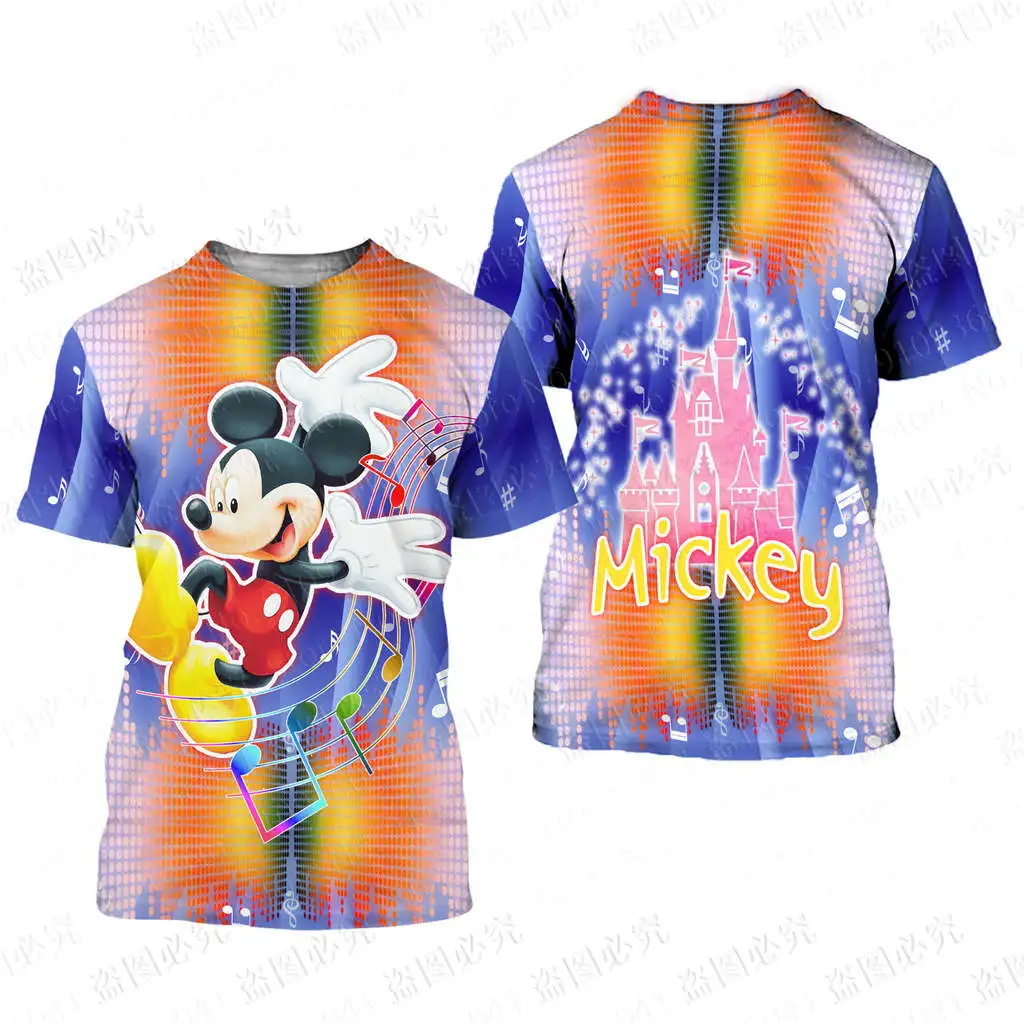 Camiseta con estampado 3D de Mickey Mouse Jackson para hombre y mujer, ropa de calle informal, personalizada, cualquier imagen