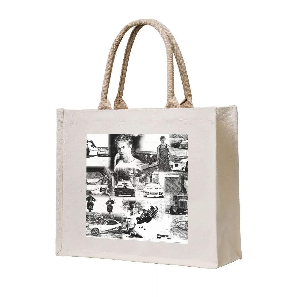 

The Fast and the Furious Collage Tote Bag university shopper bag female bag canvas bags