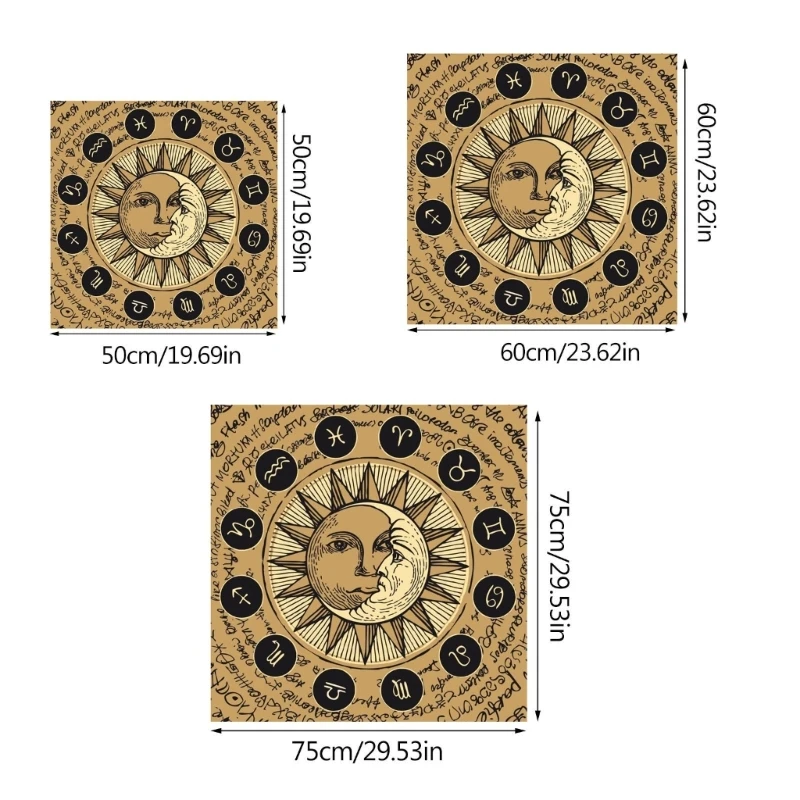 Constelações Tarot Padrão Toalha De Mesa, Cogumelo Crânio Tapeçaria, Jogo De Tabuleiro, Sorte Altar Pano, Fundo Para Casa