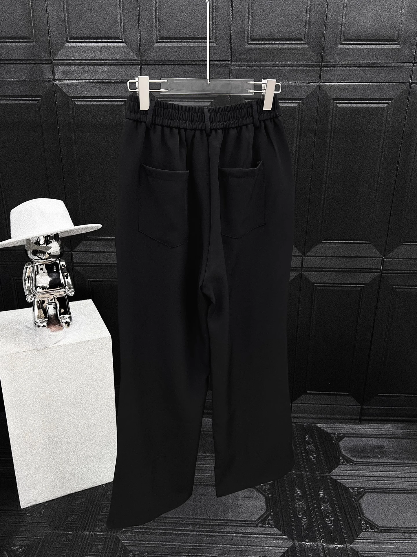 Men's 2025 New Trendy Metal Buckle Strap Design Chic Trousers Men's Loose Straight Casual Trousers Fashion Versatile Black Pants