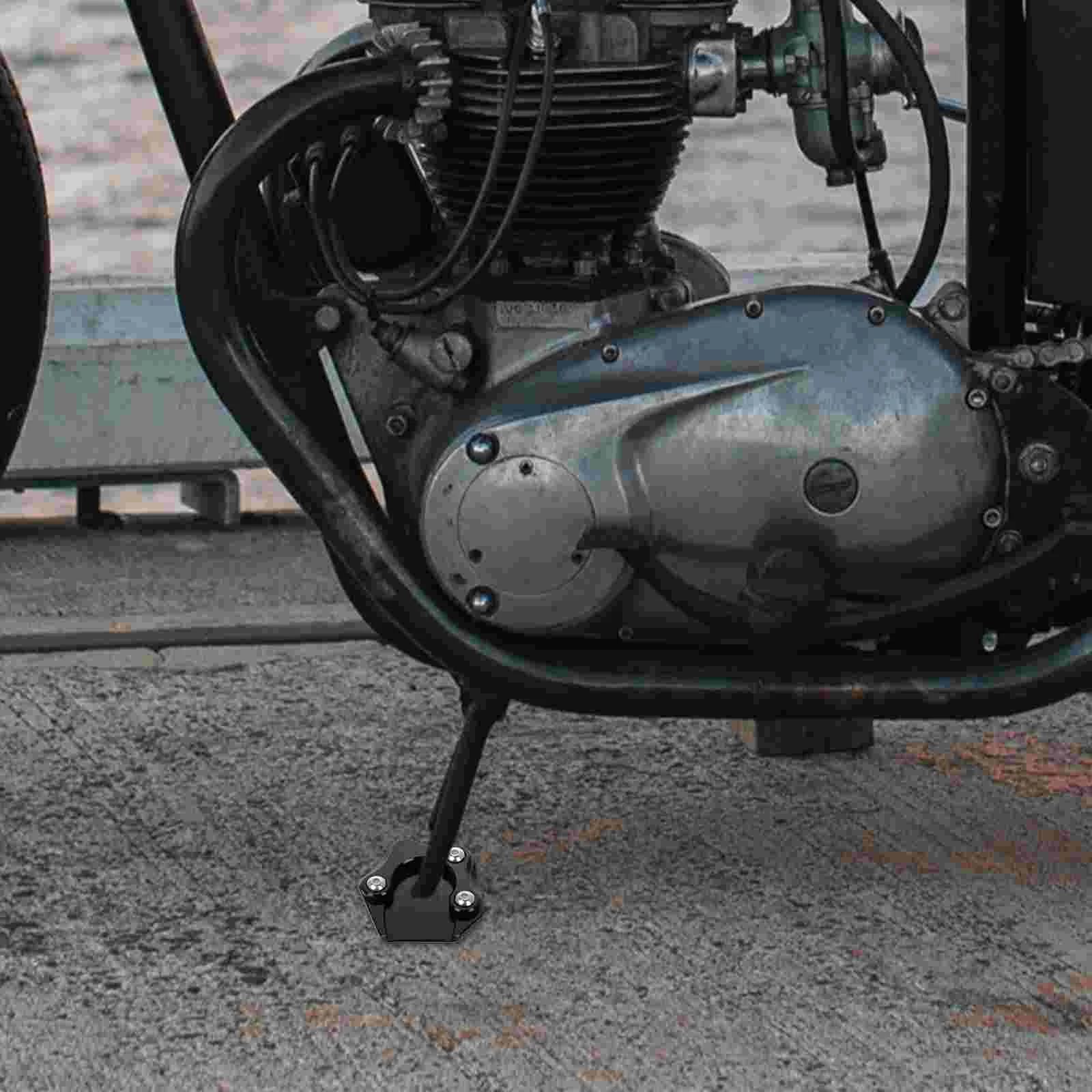 

Motorcycle Kickstand Foot Side Extension Pad Enlarged Stable Support Aluminum Alloy Plate Widened AntiSlip Base Fits Various