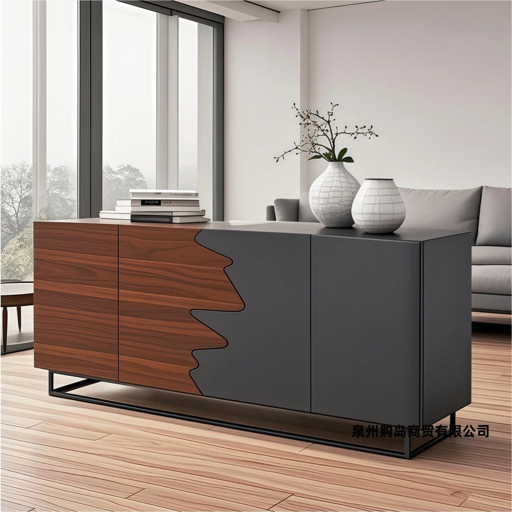 LX minimalist baking paint, side cabinet, entrance cabinet, modern simplicity