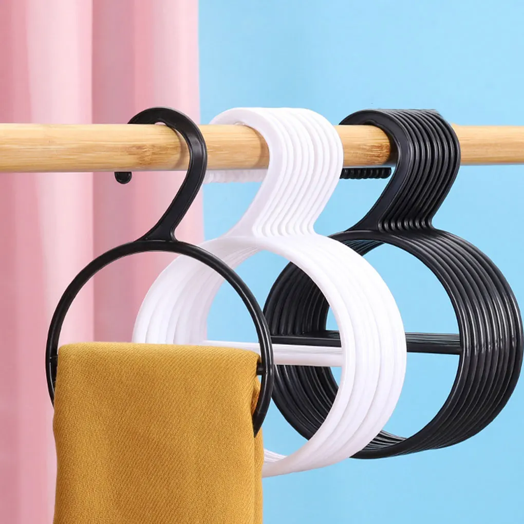 

20Pcs Oval Scarf Shawl Tie Holder Circle Shape Coat Hanger Multifunctional Clothes Display Slots Holder Organizer Space Saving