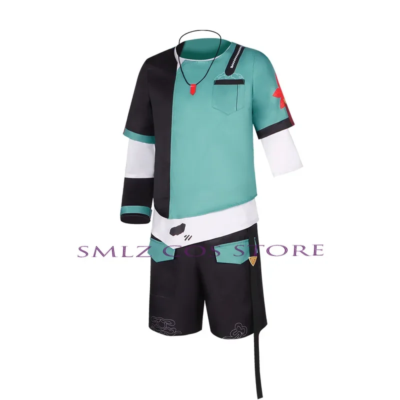 Restaurant Dan Heng cosplay daily uniform game honkai star rail danheng wigs outfit Halloween party role Dan Heng clothing set