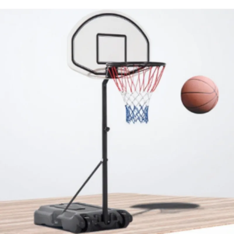 حامل كرة سلة محمول مقاوم للطقس لجميع السيناريو 5 ارتفاع 10 أقدام قاعدة مضادة للطرف تحسين رائع لمهارات الرماية