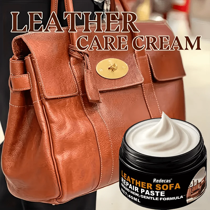 Leather Repair Cream Nourish Moisturize Lubricate Dry Cracked Stiff Sofa Clothes Harness Boots Bags Belts With Sponge Easy Apply