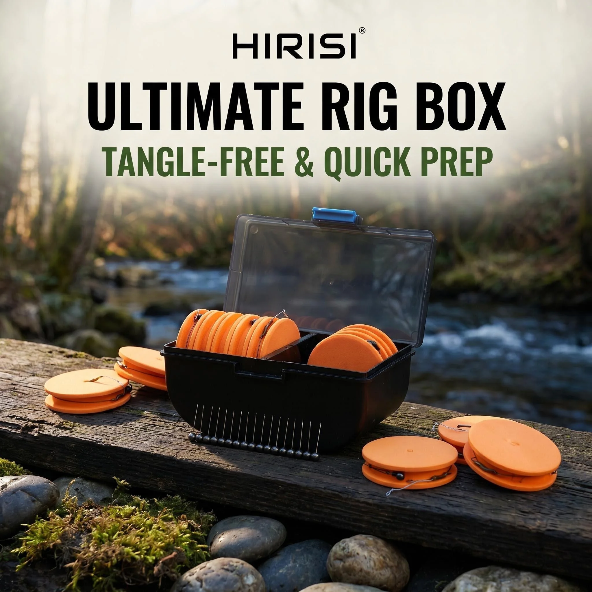 

Hirisi 10pcs EVA Foam Fishing Line Winder Set Carp Fishing Rig Spool with Tackle Box Portable Hook Leader Storage Board W300