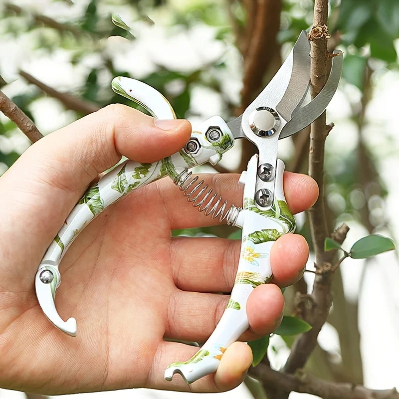 Pruning Shears Auto Rebound Thickened Blade For Tree Branch Floral Fruit Harvest Effort Saving Garden Hand Tools