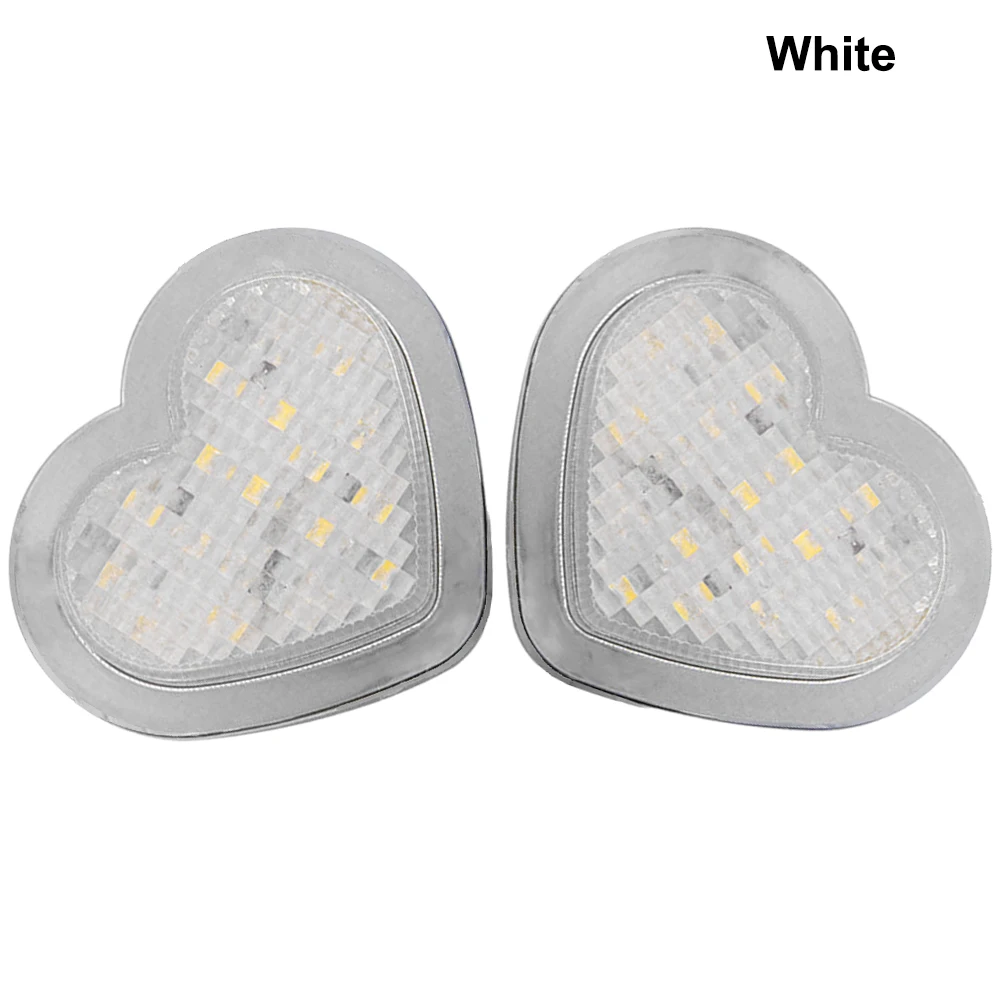 2Pcs Heart Shaped Side Marker Heart LED Side Signal Light LED Light Fit for 12-24V Cars Vans Trucks Trailers Auto Accessories