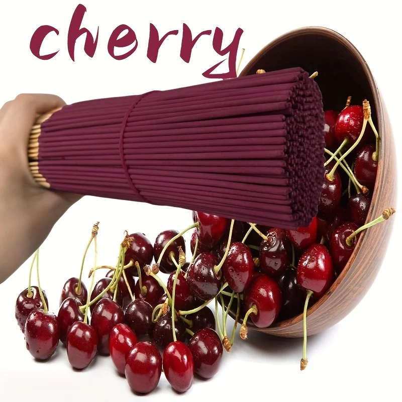20/60/140/200 Pieces, Natural Cherry Aroma Sticks - High-Quality Wooden Aromatherapy, Cherry Essential Oil, Home, Yoga, Office, Tea Room Fragrance, Suitable for Halloween, Christmas, Easter and Other Holidays, Cherry-Themed Products, Holiday Decorations, Elegant Packaging, Natural Wooden Aroma Sticks