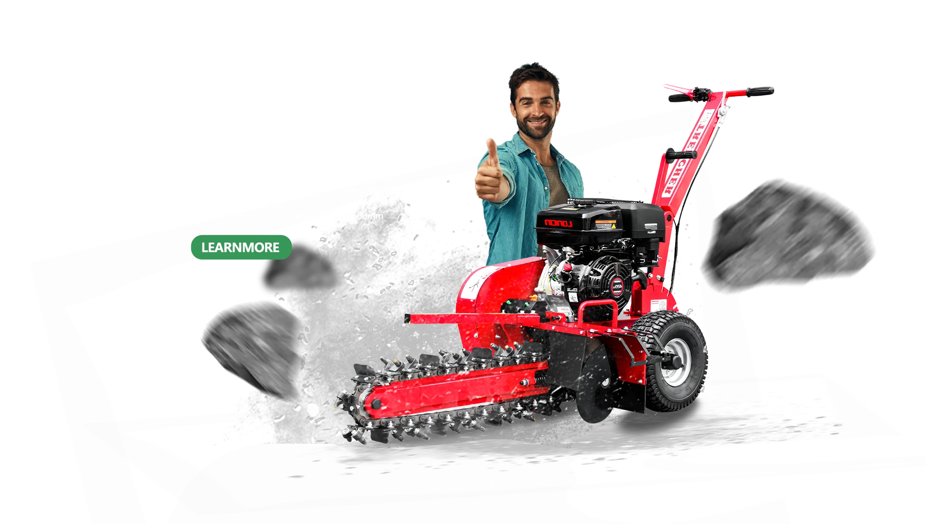 TUV CE Certificate Professional Mini Trencher with Chain 7HP High Efficient Saw Trencher