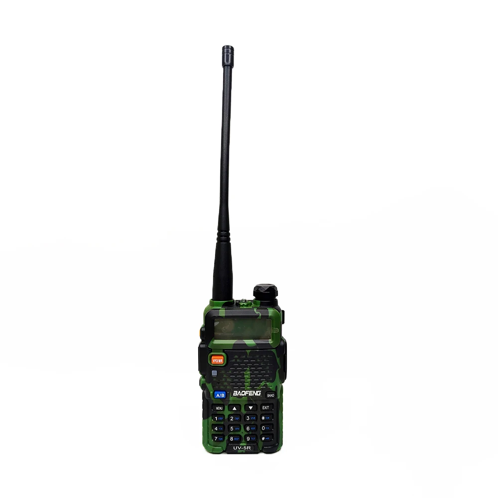 BAOFENG 오리지널 UV-5R 위장 워키토키 BF-UV5R, 휴대용 양방향 라디오, 5W 듀얼 밴드, 128CH, 1800mAh 무선 커뮤니케이터