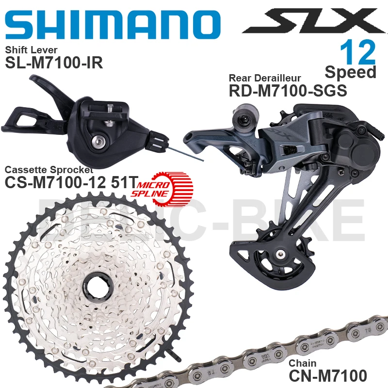 

SHIMANO SLX M7100 Groupset Shift SL-M7100 Rear Derailleur RD-M7100 Cassette Sprocket CS-M7100 Chain CN-M7100 12 speed Original