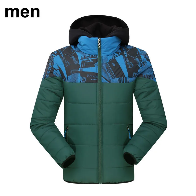 Winter Jacket Men 2019 New Quilted Men Jacket Hooded Cotton Padded Coat Warm Parka Stand Collar Long Sleeve Outwear