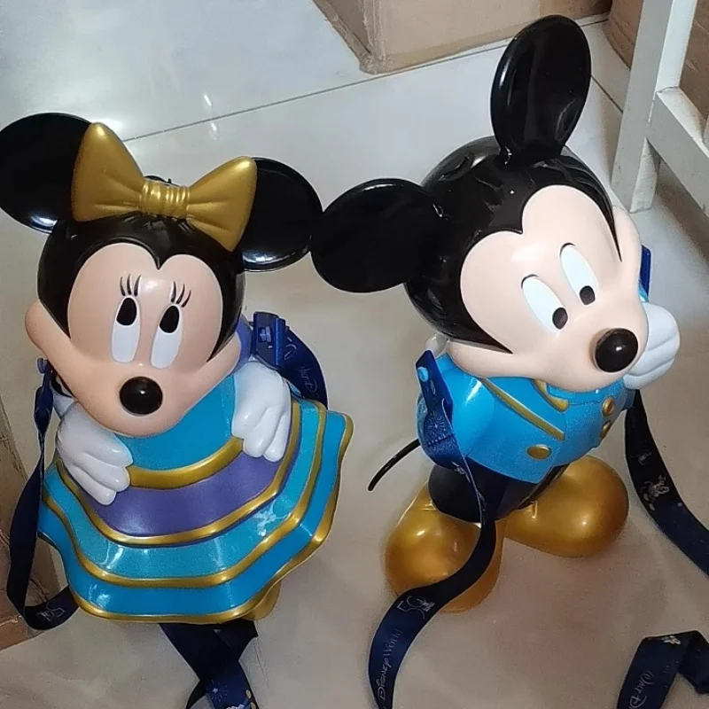 Disney 50° anniversario souvenir - Secchio per popcorn di Topolino da 30 cm Tazza per bevande fredde di Minnie e ornamenti in PVC Regali di compleanno per bambini