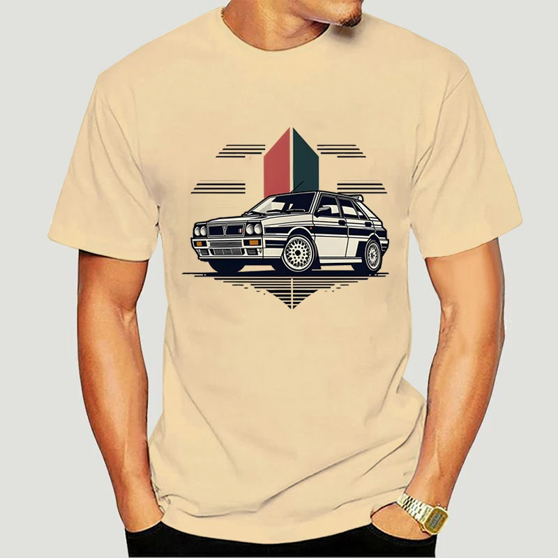 2024 New T Shirts For Men Casual Short Sleeve Hip Hop Integrale Rally Car Printed Tee Shirt Pullover Oversized Mens T-shirt Tops