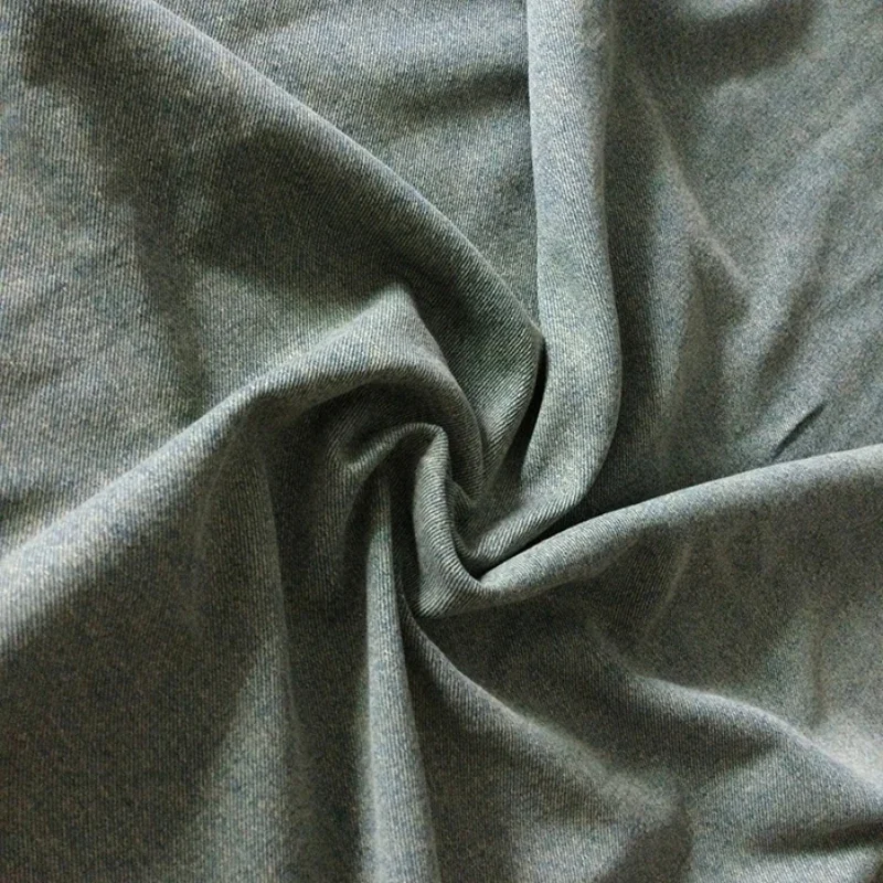 

100% Cotton Vintage Wash Denim Fabric Moss Color Nostalgic Art Designer Fashion Coat Pants Pillowcase Diy Sewing Cloth Wholesale