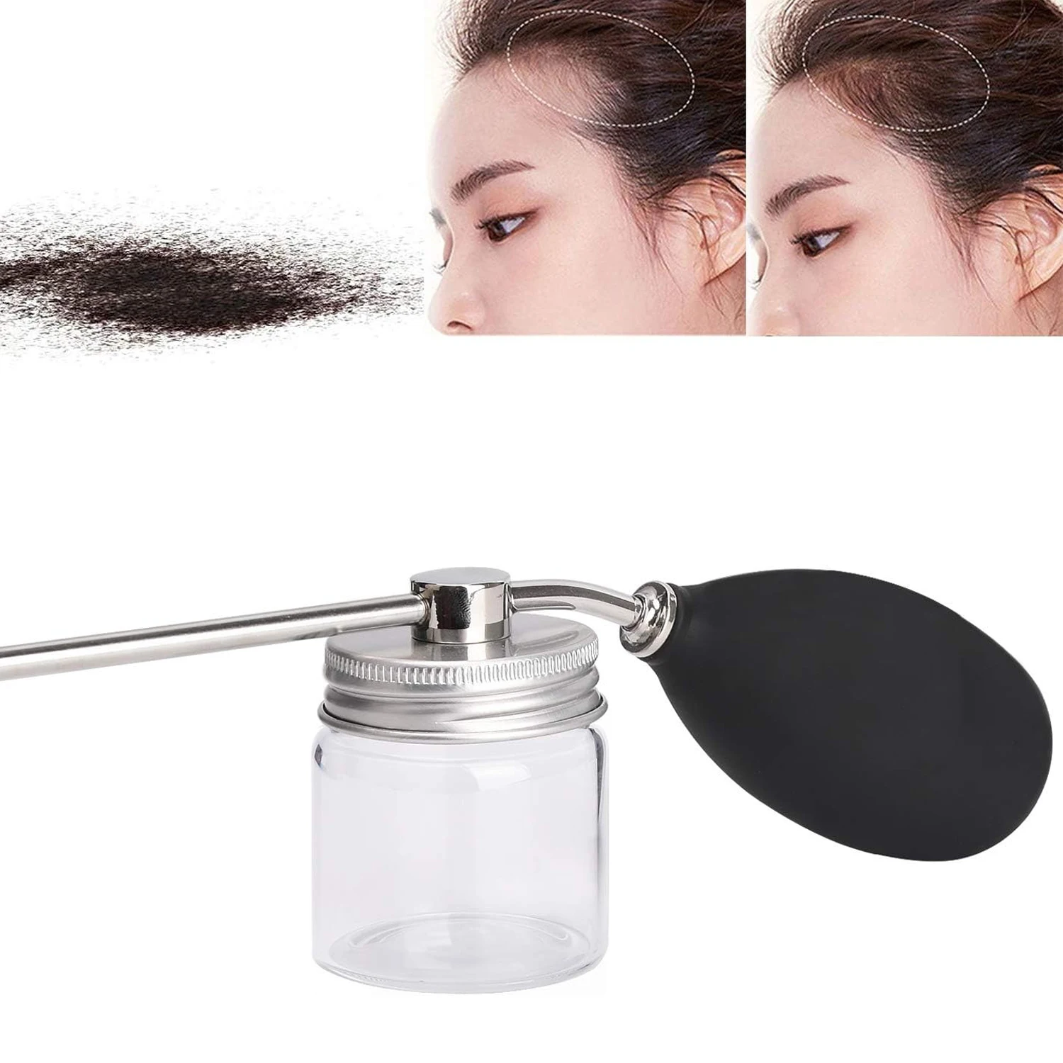 

Powder Spray Bottles, Hair Building Fibers Spray Bottle, Applicator Portable Hairdressing Tools, Salon Hair Styling Supplies