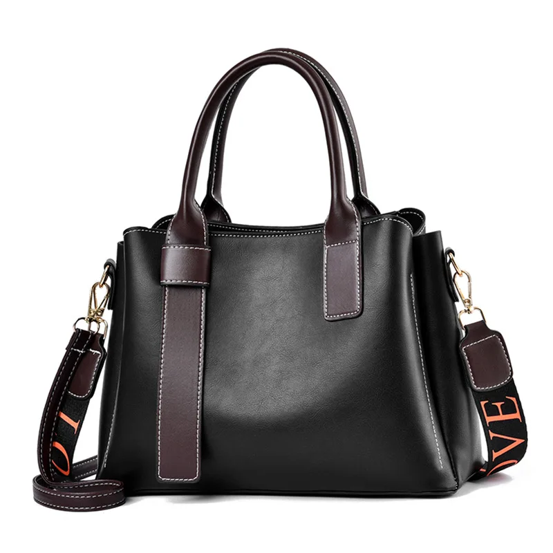 Vento Marea Black Women Handbag Fashion Design 2023 Winter New Large Capacity Lady Totes Solid Color Female Purse With 2 Strap