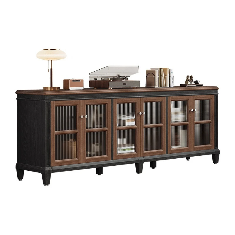 

American retro solid wood high living room French large-capacity storage locker