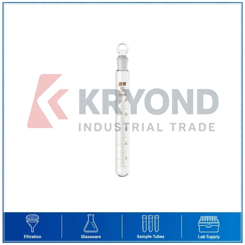 20mL Glass Test Tube Graduated Stopper Sealed Heat Resistant Laboratory Sample Container Storage Vessel Research Series Model PK