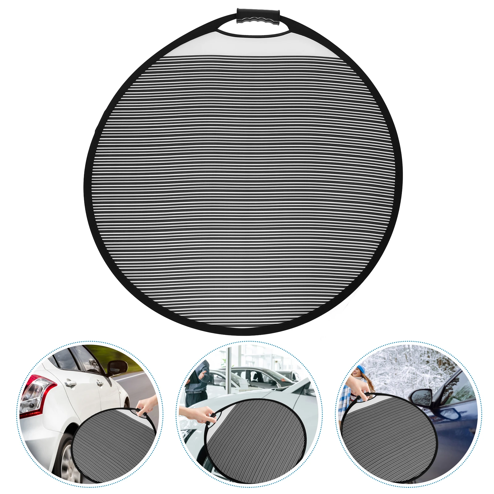 

Striped Reflector Board 80cm Half Screen Portable Triangular Panel Foldable Photography Tool Line Board Holder